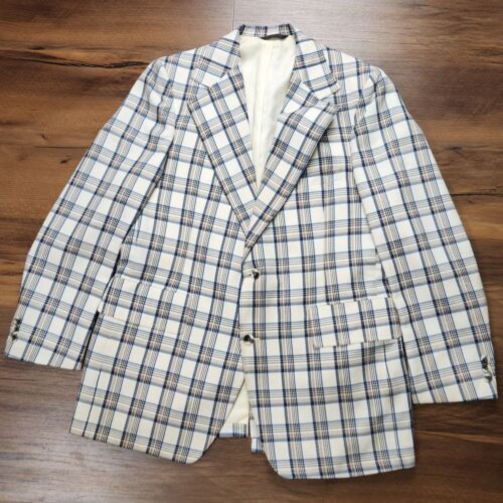Vintage Mavest Men's Blazer Jacket Sport Coat‎ Plaid Tailored USA *READ